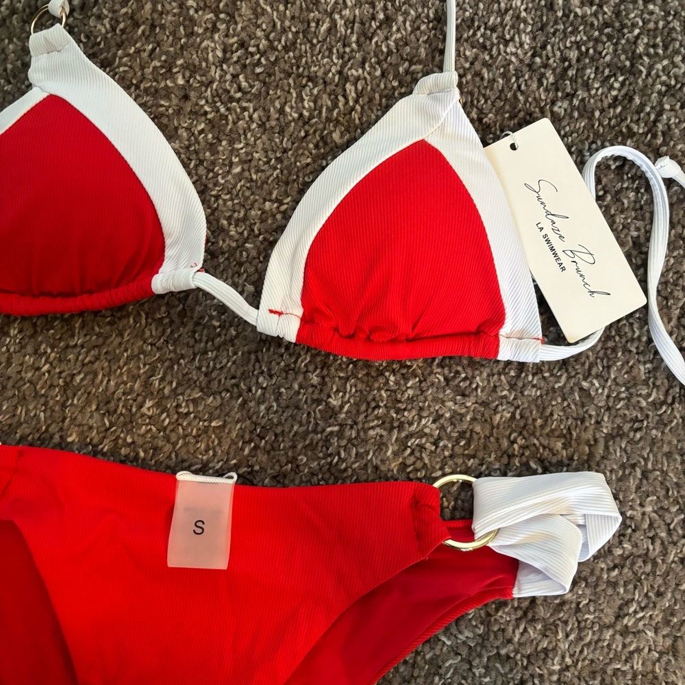Red Triangle Swimsuit - Picture 5 of 7